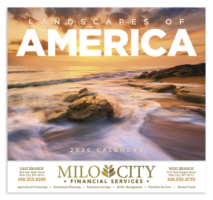 Good Value Landscapes of America  Stapled Calendar-7201