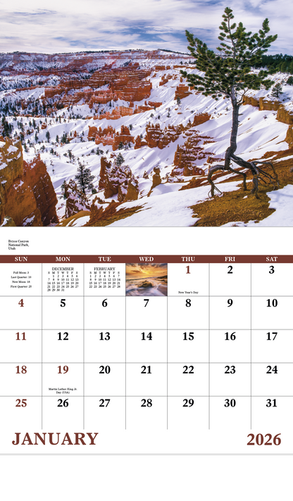 Good Value Landscapes of America  Stapled Calendar-7201