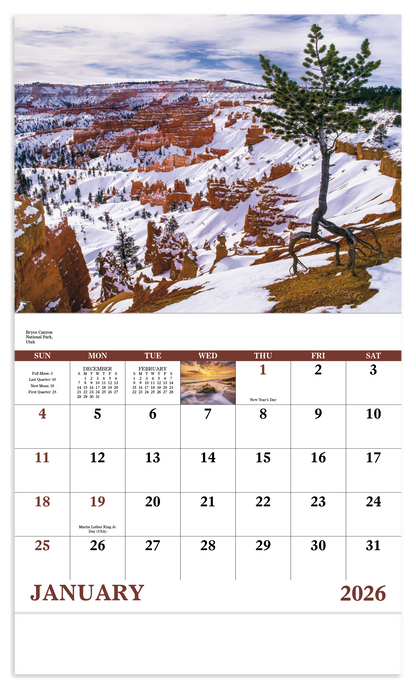 Good Value Landscapes of America  Stapled Calendar-7201
