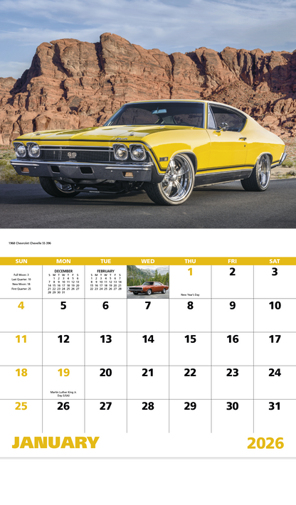 Good Value Muscle Thunder  Stapled Calendar-7205