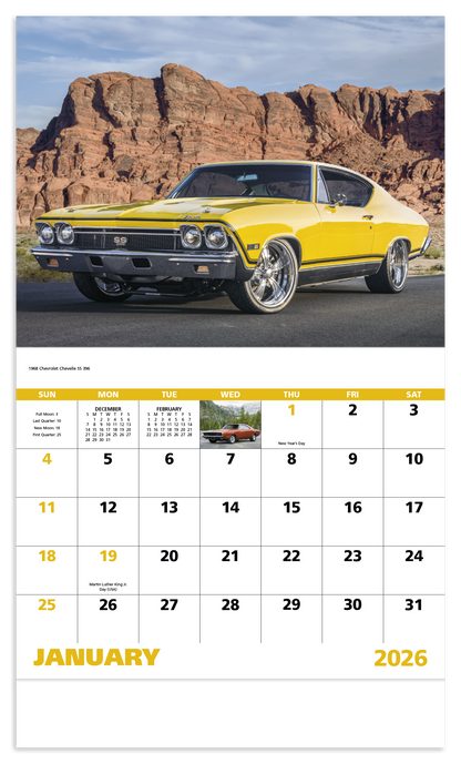Good Value Muscle Thunder  Stapled Calendar-7205