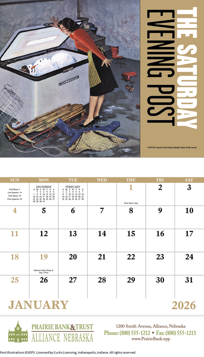 Good Value The Saturday Evening Post  Stapled Calendar-7209