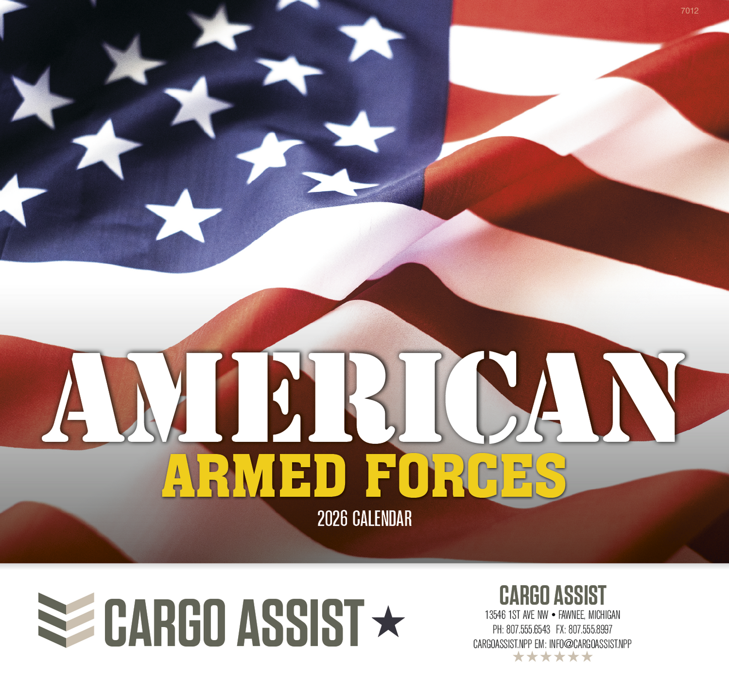 Good Value American Armed Forces  Stapled Calendar-7212