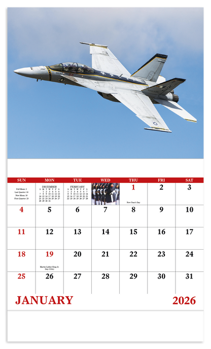 Good Value American Armed Forces  Stapled Calendar-7212