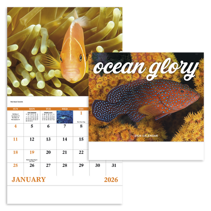 Good Value Ocean Glory  Stapled Calendar-7217