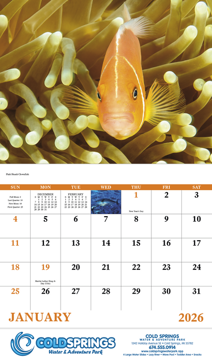 Good Value Ocean Glory  Stapled Calendar-7217