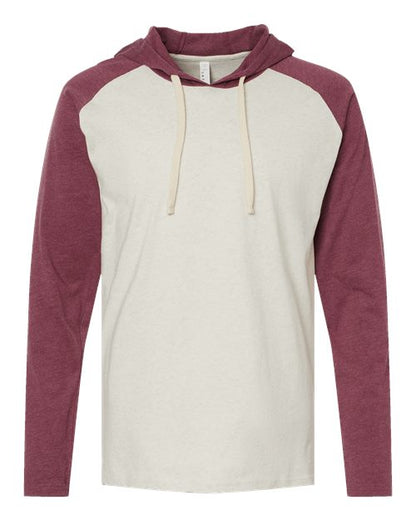 Men's Fine Jersey Hooded Long Sleeve Raglan T-Shirt