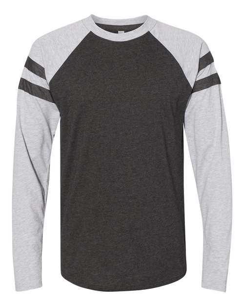 Unisex Fine Jersey Mash Up Long Sleeve Tee