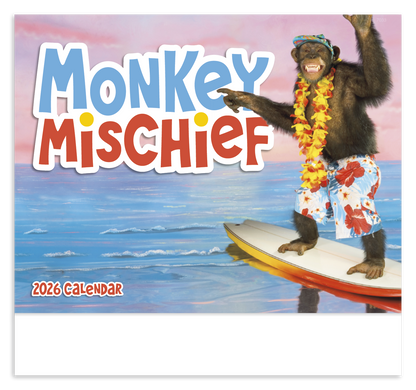 Good Value Monkey Mischief  Stapled Calendar-7233