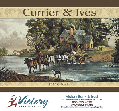 Good Value Currier  Ives  Stapled Calendar-7241