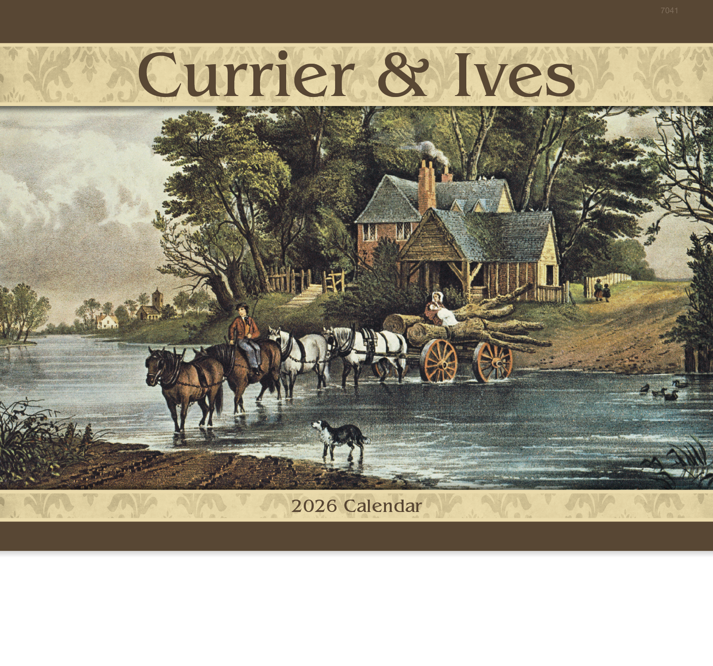 Good Value Currier  Ives  Stapled Calendar-7241