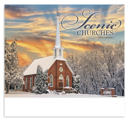 Good Value Scenic Churches  Stapled Calendar-7245