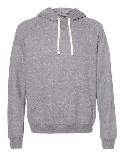 Unisex Snow Heather French Terry Raglan Hooded Sweatshirt