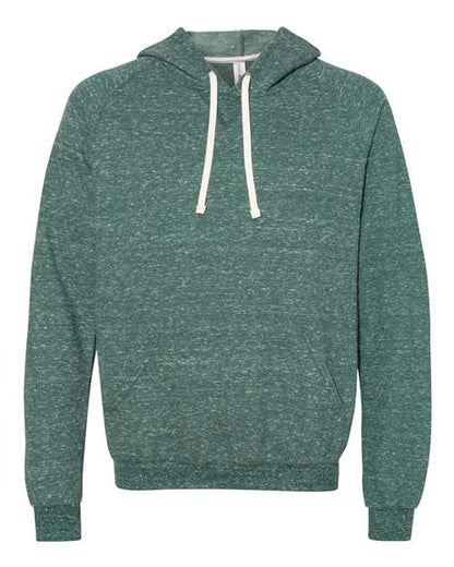 Unisex Snow Heather French Terry Raglan Hooded Sweatshirt