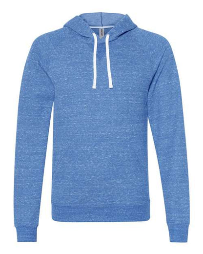 Unisex Snow Heather French Terry Raglan Hooded Sweatshirt
