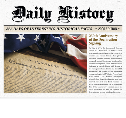Good Value Daily History  Stapled Calendar-7252