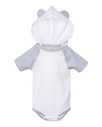 Infant Fine Jersey Raglan Bodysuit with Hood & Ears