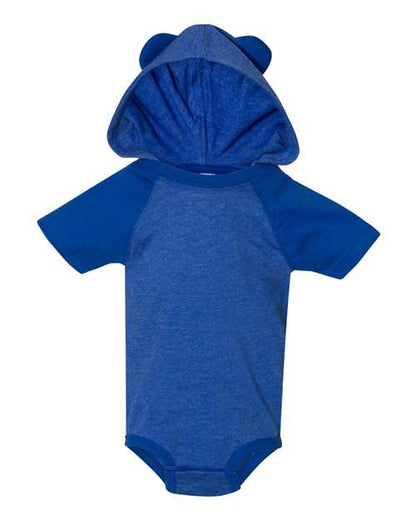 Infant Fine Jersey Raglan Bodysuit with Hood & Ears