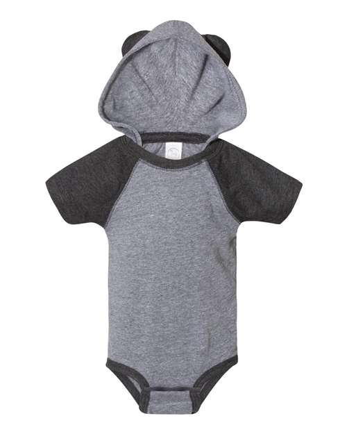 Infant Fine Jersey Raglan Bodysuit with Hood & Ears