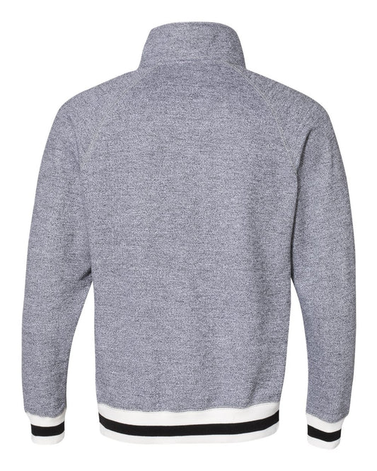 J. America Peppered Fleece Quarter-Zip Sweatshirt - 8703