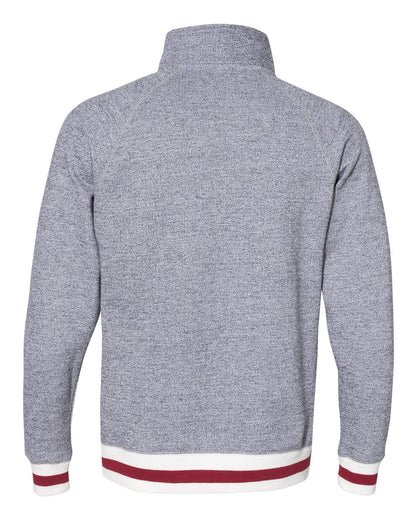 J. America Peppered Fleece Quarter-Zip Sweatshirt - 8703