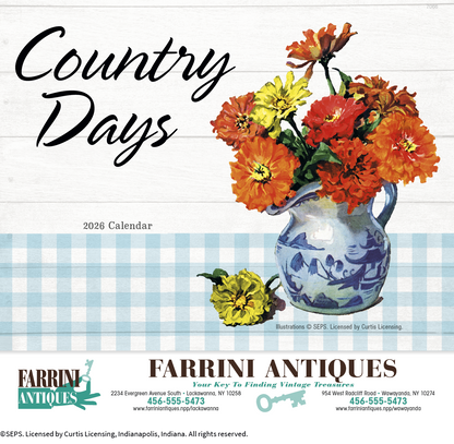Good Value Country Days  Stapled Calendar-7266