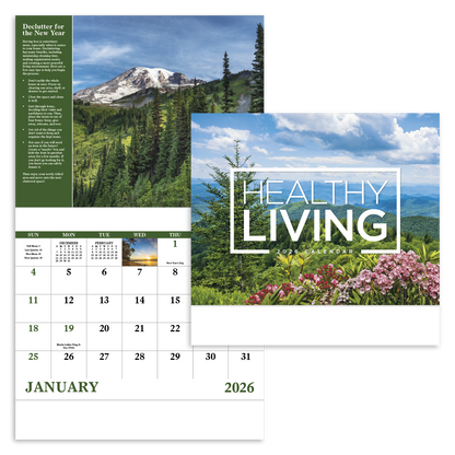 Good Value Healthy Living  Stapled Calendar-7273