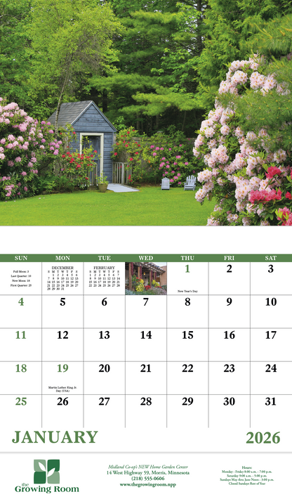 Good Value Garden Walk  Stapled Calendar-7277