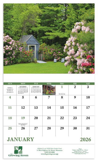 Good Value Garden Walk  Stapled Calendar-7277