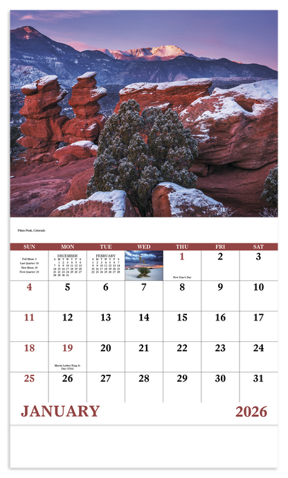 Good Value Rocky Mountains  Stapled Calendar-7278