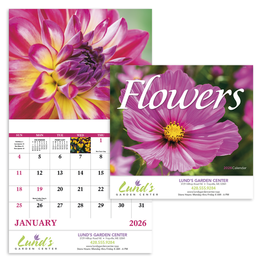 Good Value Flowers  Stapled Calendar-7280
