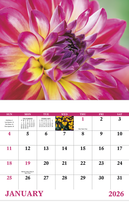 Good Value Flowers  Stapled Calendar-7280