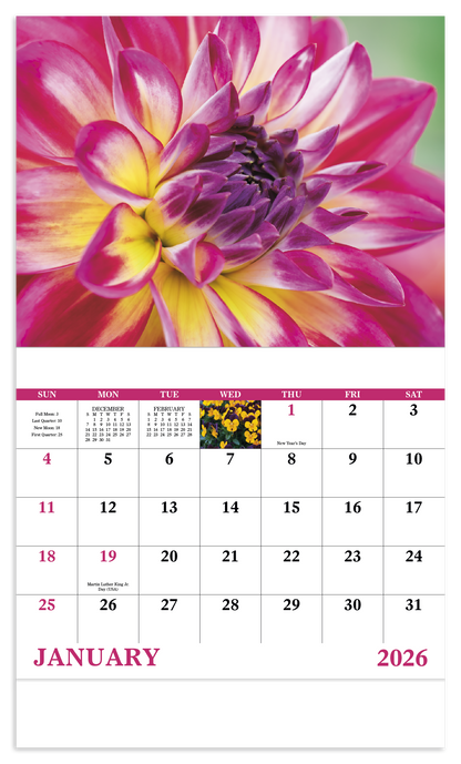 Good Value Flowers  Stapled Calendar-7280