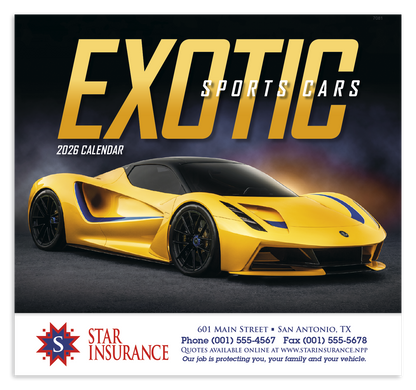 Good Value Exotic Sports Cars  Stapled Calendar-7281