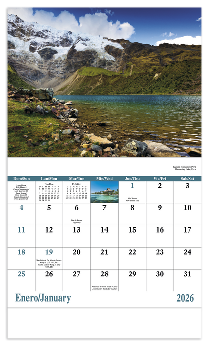 Good Value Latinoamerica en Paisajes  Stapled Calendar-7288