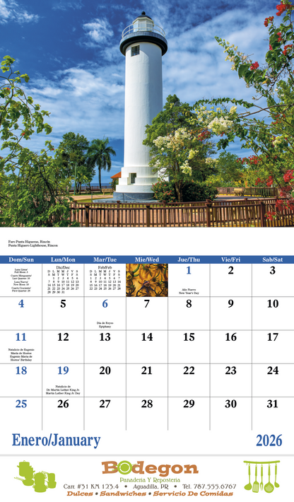 Good Value Puerto Rico  Stapled Calendar-7289