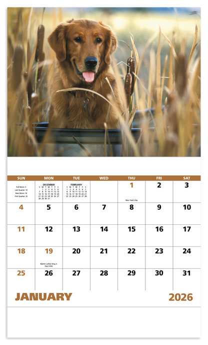Good Value Sporting Dogs  Stapled Calendar-7290