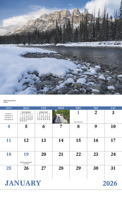 Good Value Scenic Canada  Stapled Calendar-7302
