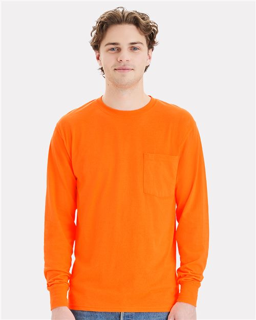 Unisex Workwear Long Sleeve Pocket T-Shirt