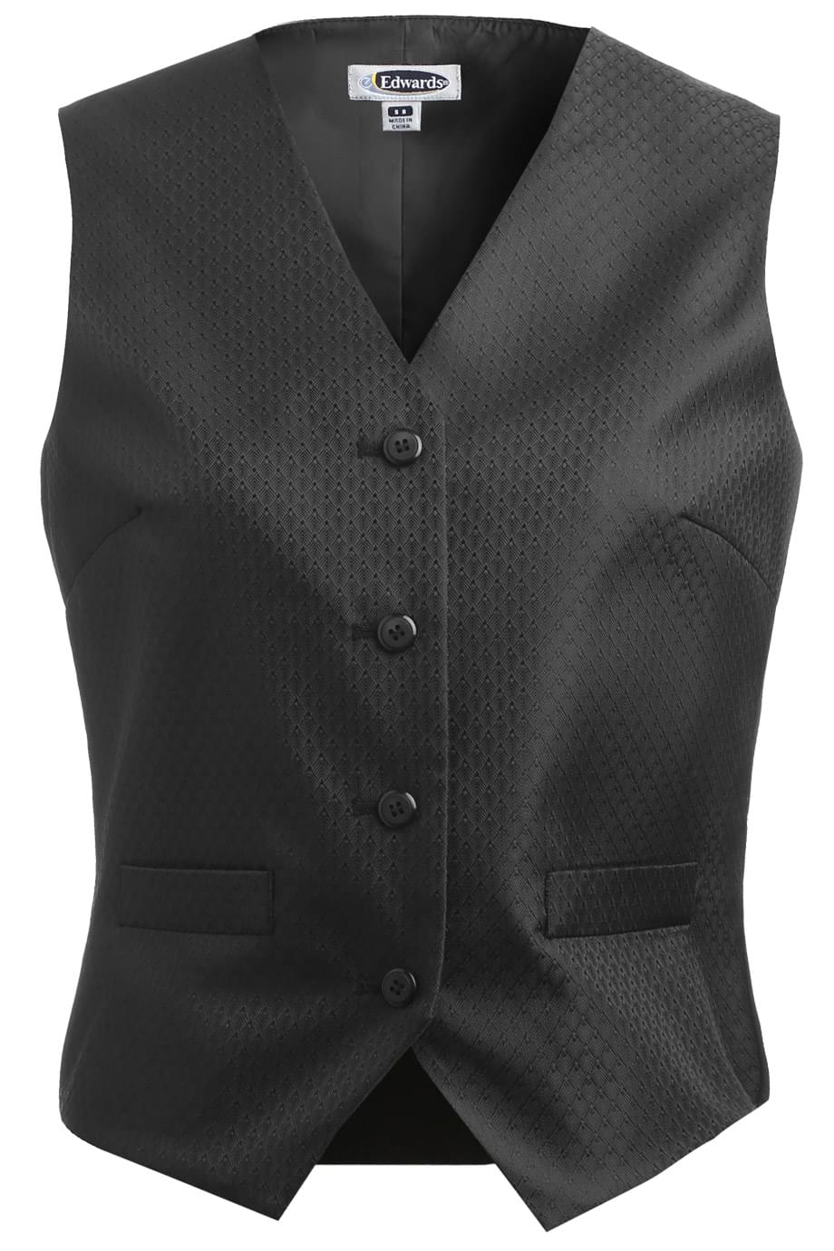 Ladies Diamond Brocade Vest - 7390