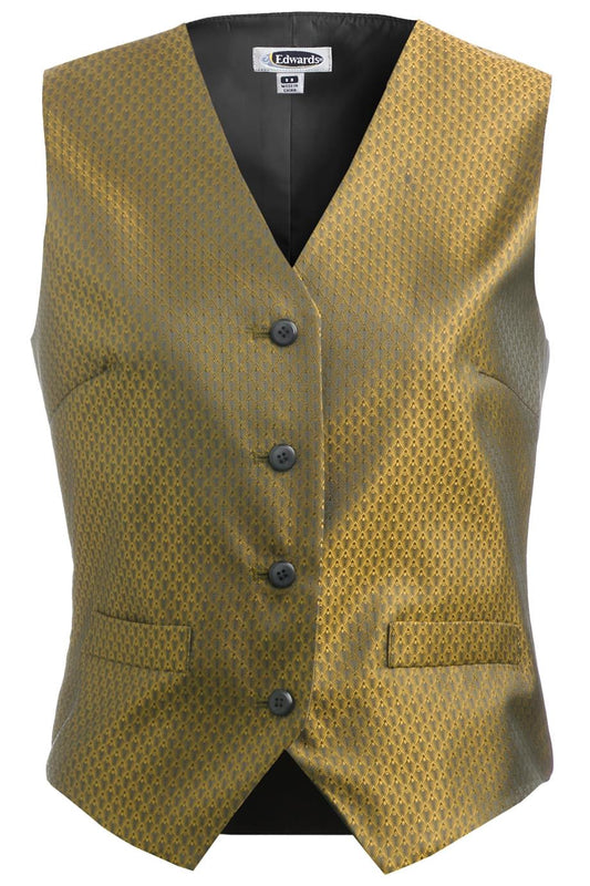 Ladies Diamond Brocade Vest - 7390