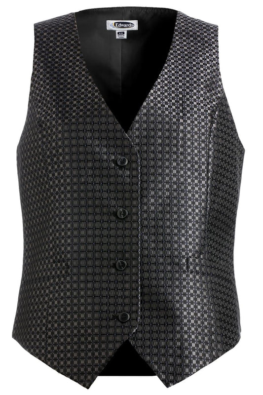 Ladies Grid Brocade Vest - 7396