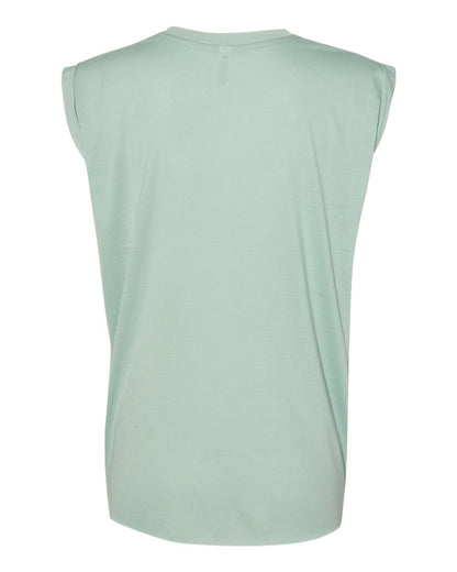 BELLA + CANVAS Women’s Flowy Rolled Cuffs Muscle Tee - 8804
