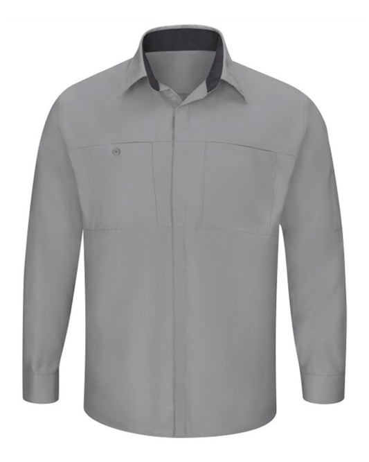 Red Kap Performance Plus Long Sleeve Shirt with OilBlok Technology - Tall Sizes - SY32T