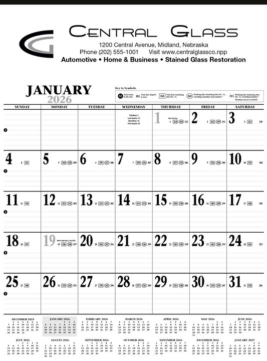 HotLine Products Large Contractor Calendar-746