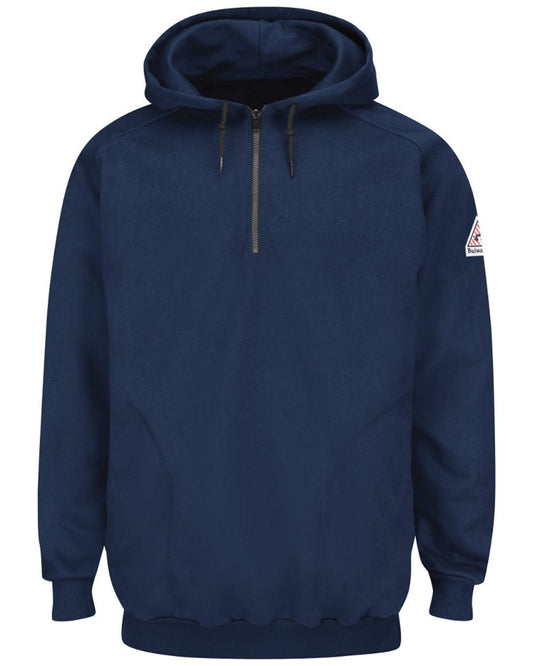 Bulwark Pullover Hooded Fleece Sweatshirt Quarter-Zip - SEH8