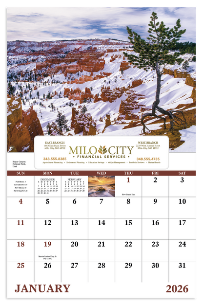 Good Value Landscapes of America  Window Calendar-7501