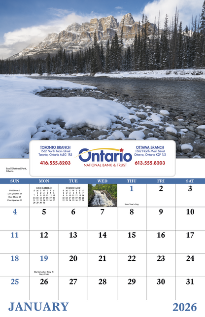 Good Value Scenic Canada  Window Calendar-7502