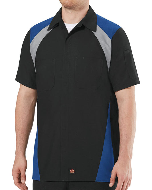 Red Kap Tri-Color Short Sleeve Shop Shirt - SY28
