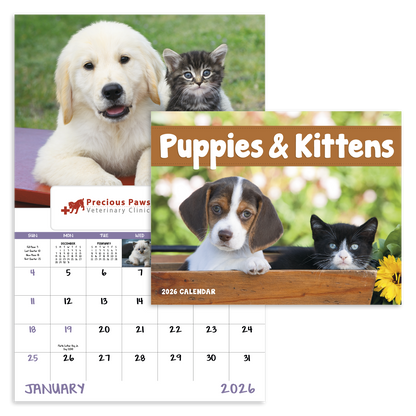Good Value Puppies  Kittens  Window Calendar-7507